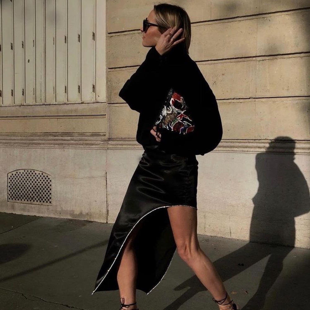 ZARA ASYMMETRIC HIGH WAIST SKIRT